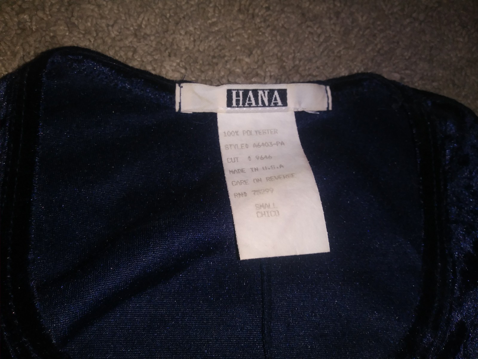 Vintage Hana Dark Blue Dress Preowned Good Condition