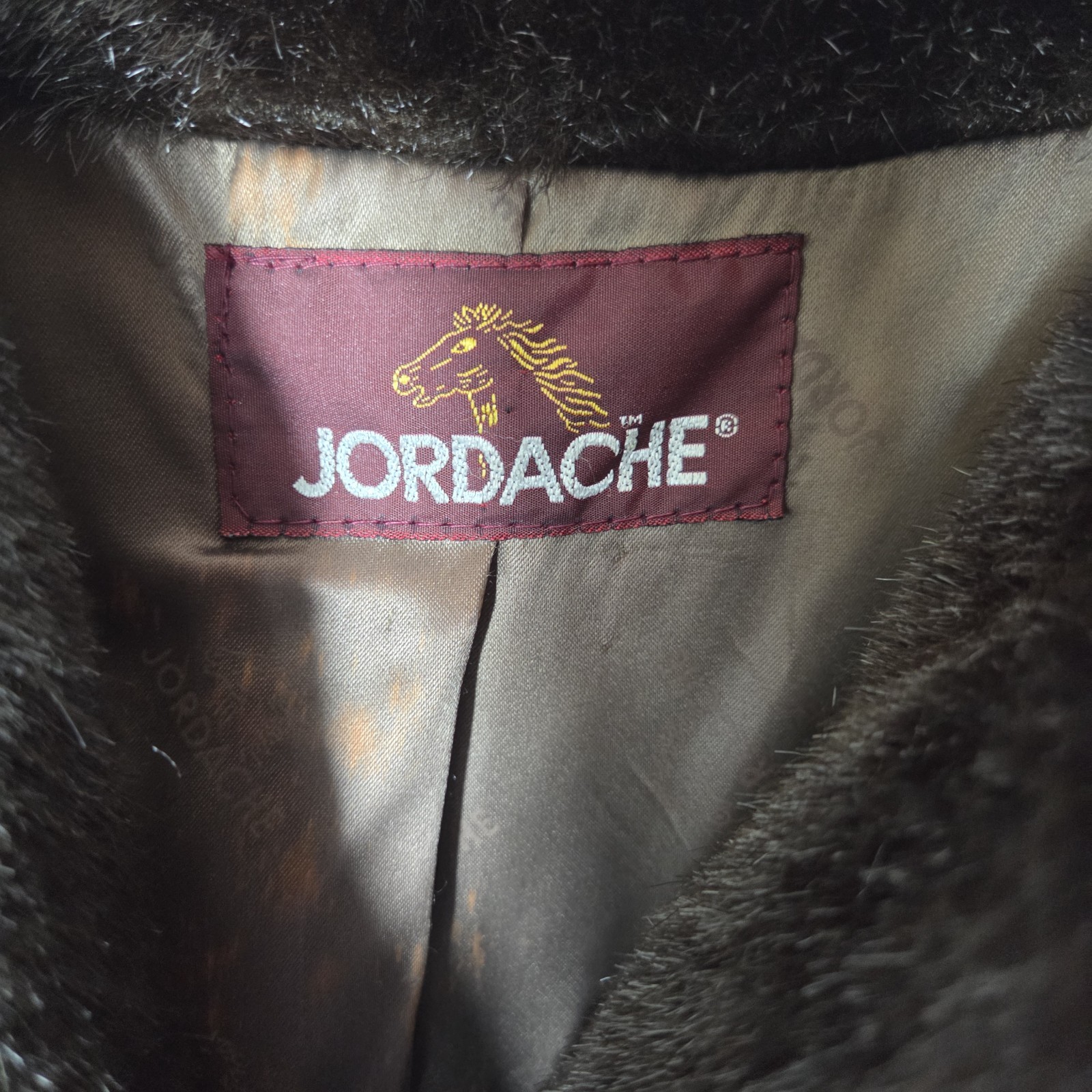 Vintage 1980s Jordache Faux Fur Coat Juniors 13 14 Brown Lined Made in the USA