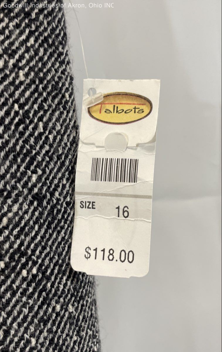NWT Vintage 90s Talbots Women’s Gray Tweed Pencil Skirt Italian Fabric Sz 16