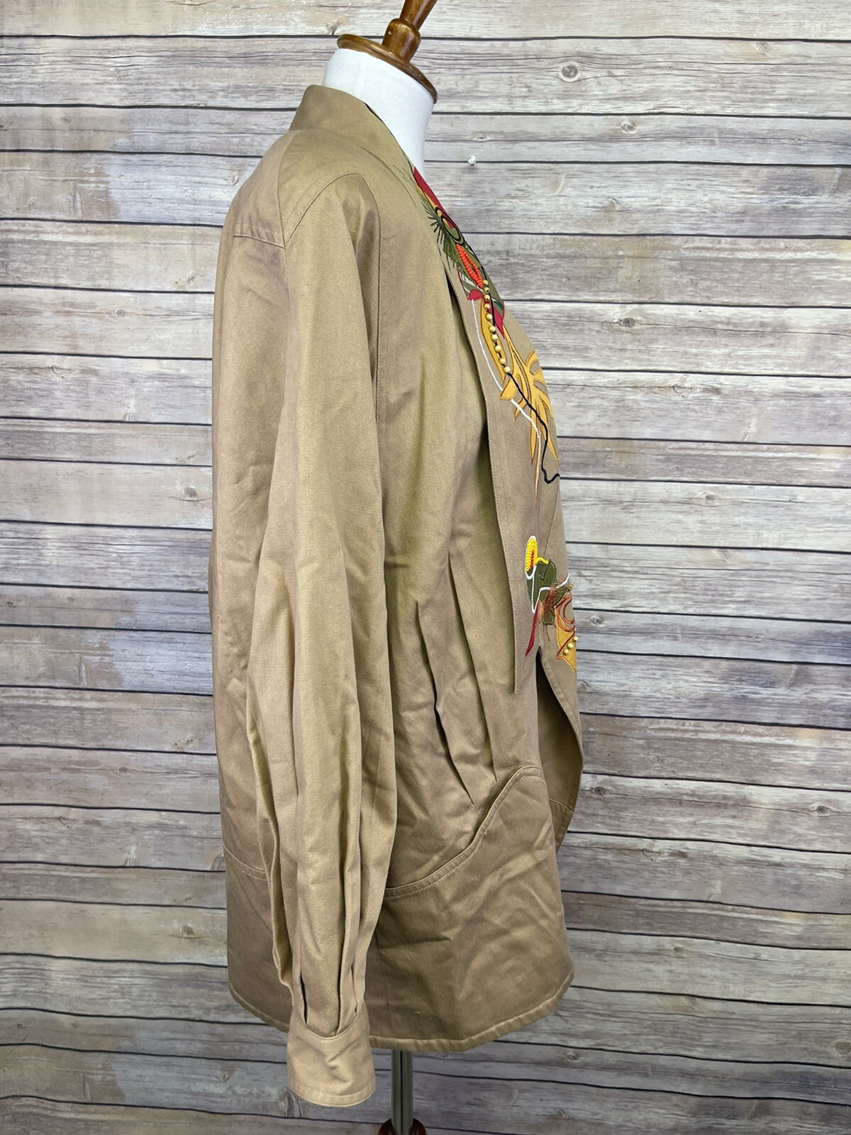 Marc D’Alcy Size 10 Vintage Jacket Embroidered Beaded Open Front Retro 80’s