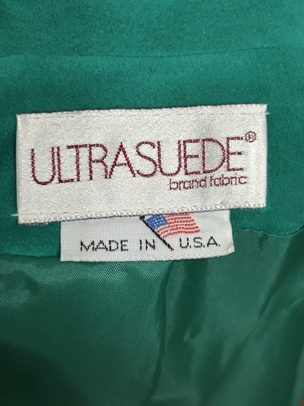 VTG 80s Ultrasuede Green Trench Coat Sz 10 Union Made Court Romi Belt USA EUC