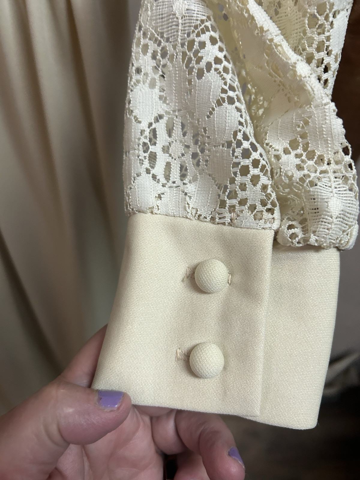 Vintage 70s Toni Todd Yellow /cream Maxi Dress Small?