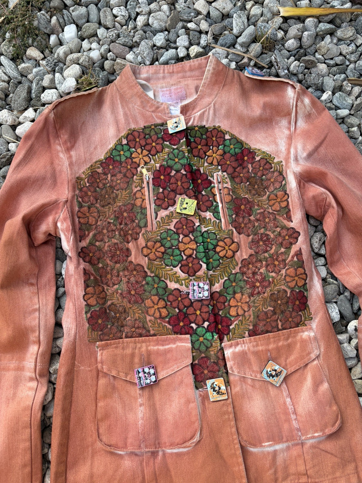 Custo Barcelona “Tourist” Multi-Colored Boutique Embroidered Blazer RARE Size S