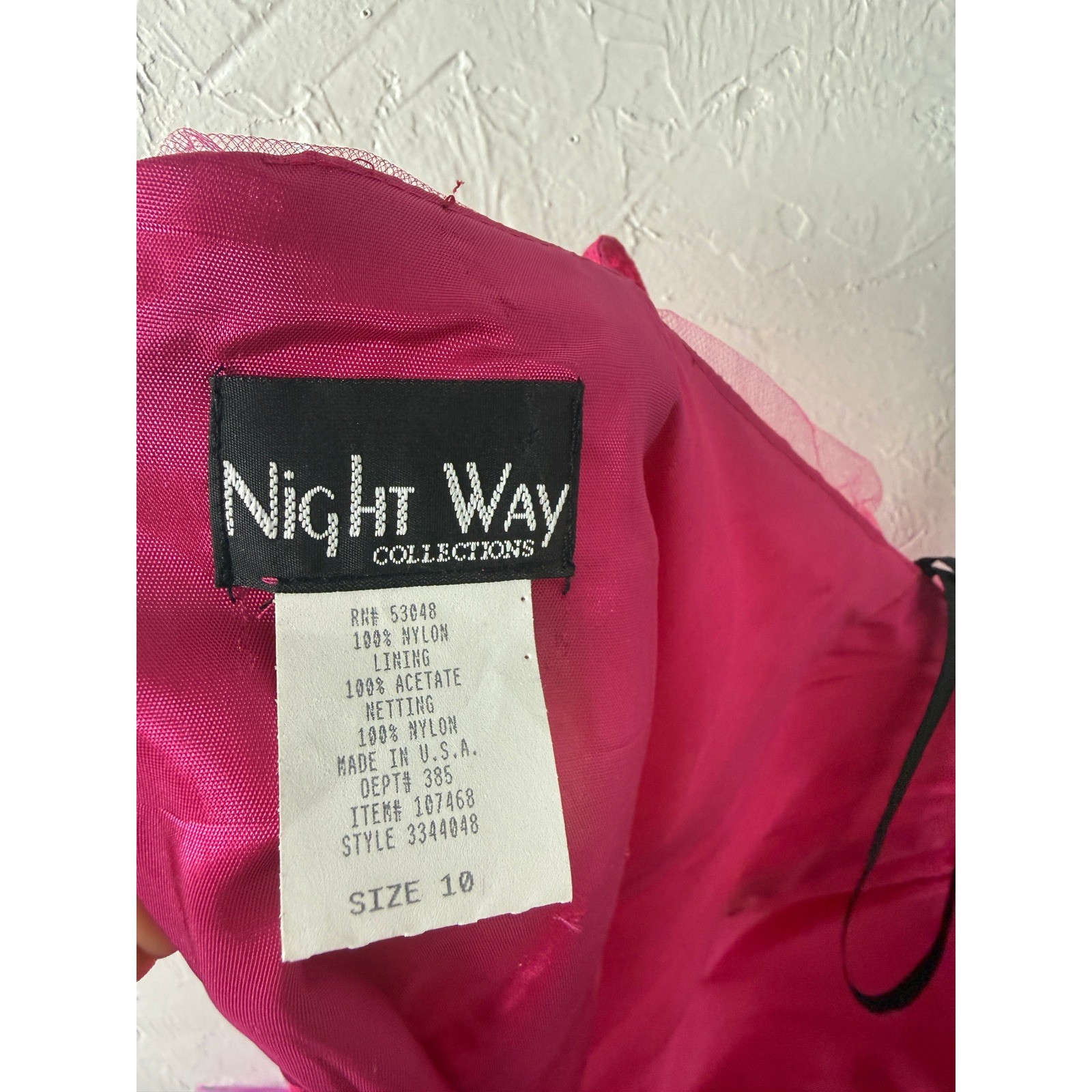 Vintage 80s 90s Night Way Prom Dress 10 Formal Evening 10 Party Mesh M3-9