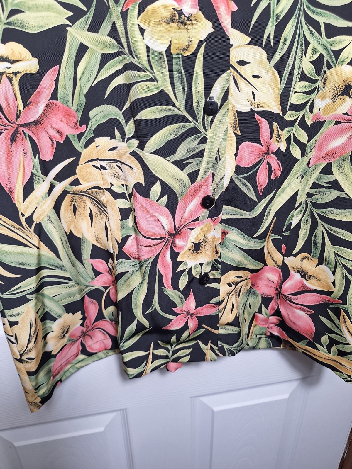 Pendleton Button Down Tall 12 Womens Short Sleeve Shirt Tropical Floral Vintage