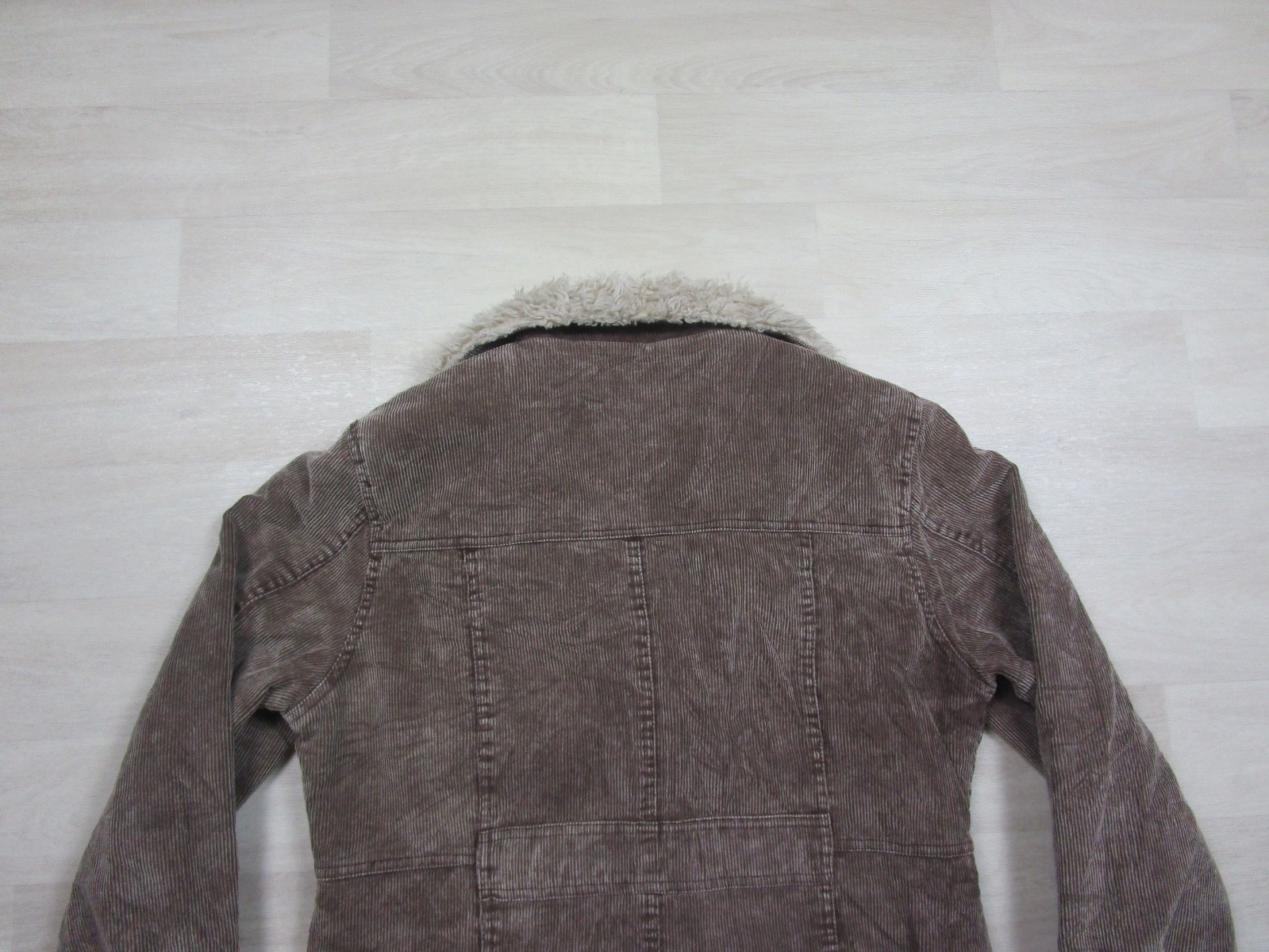 Vintage Y2K Corduroy Jacket Sherpa Faux Fur Lined Womens Size (M) Brown 2000s