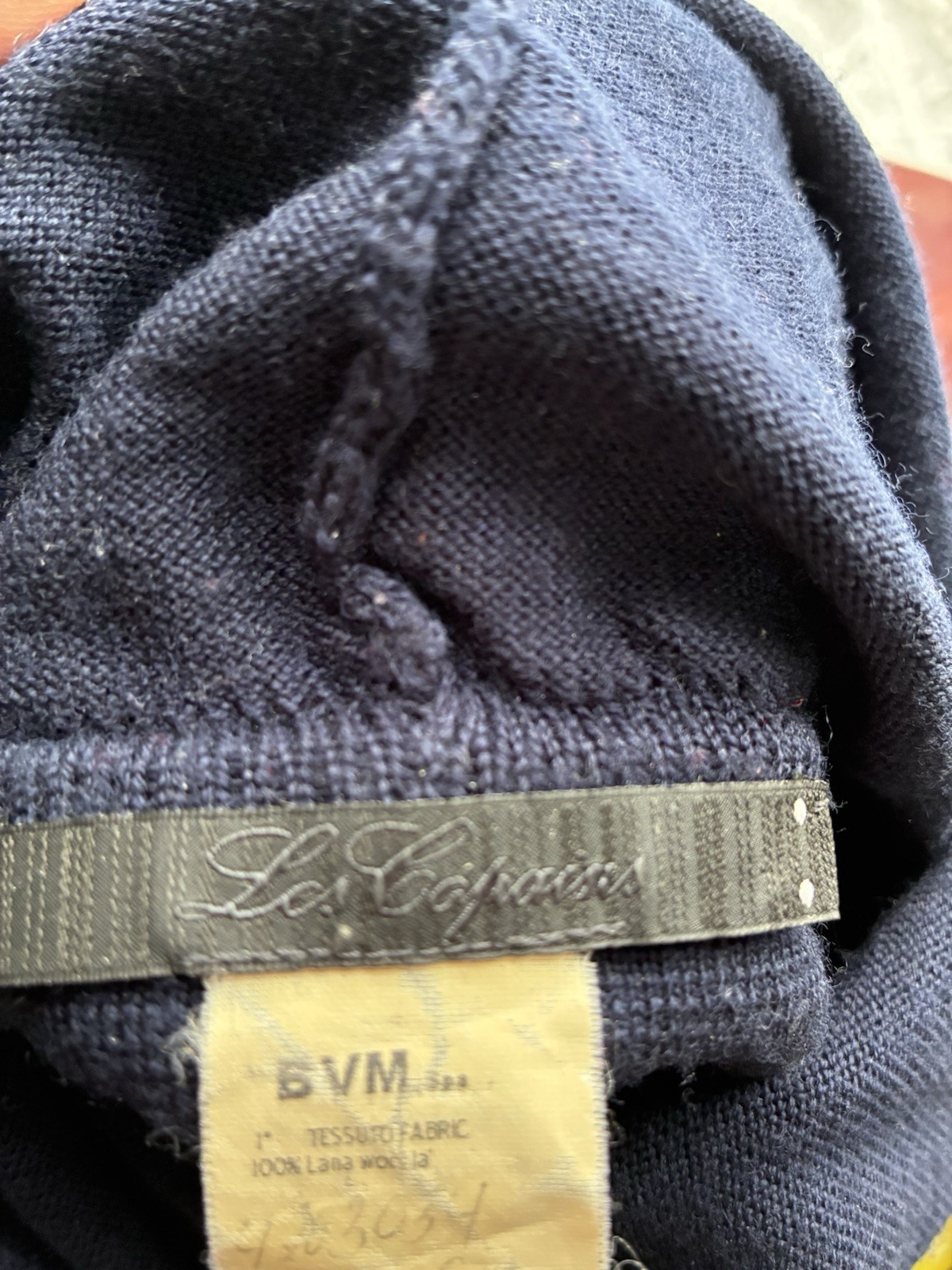 Vintage Les Copains Indigo 3/4 Sleeve Wo Sweater Dress