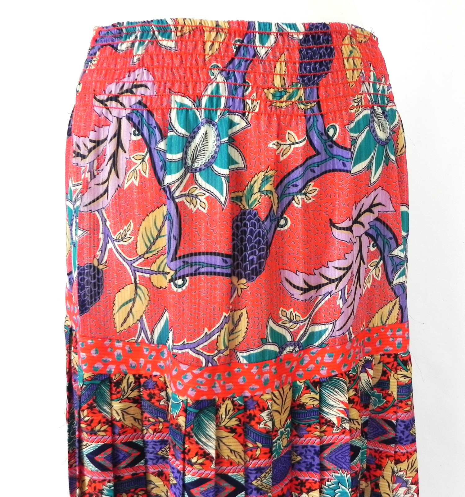 Vtg Neiman Marcus Susan Freis 2pc 3/4 Sleeve Top/Maxi Skirt Poly Chiffon Size S