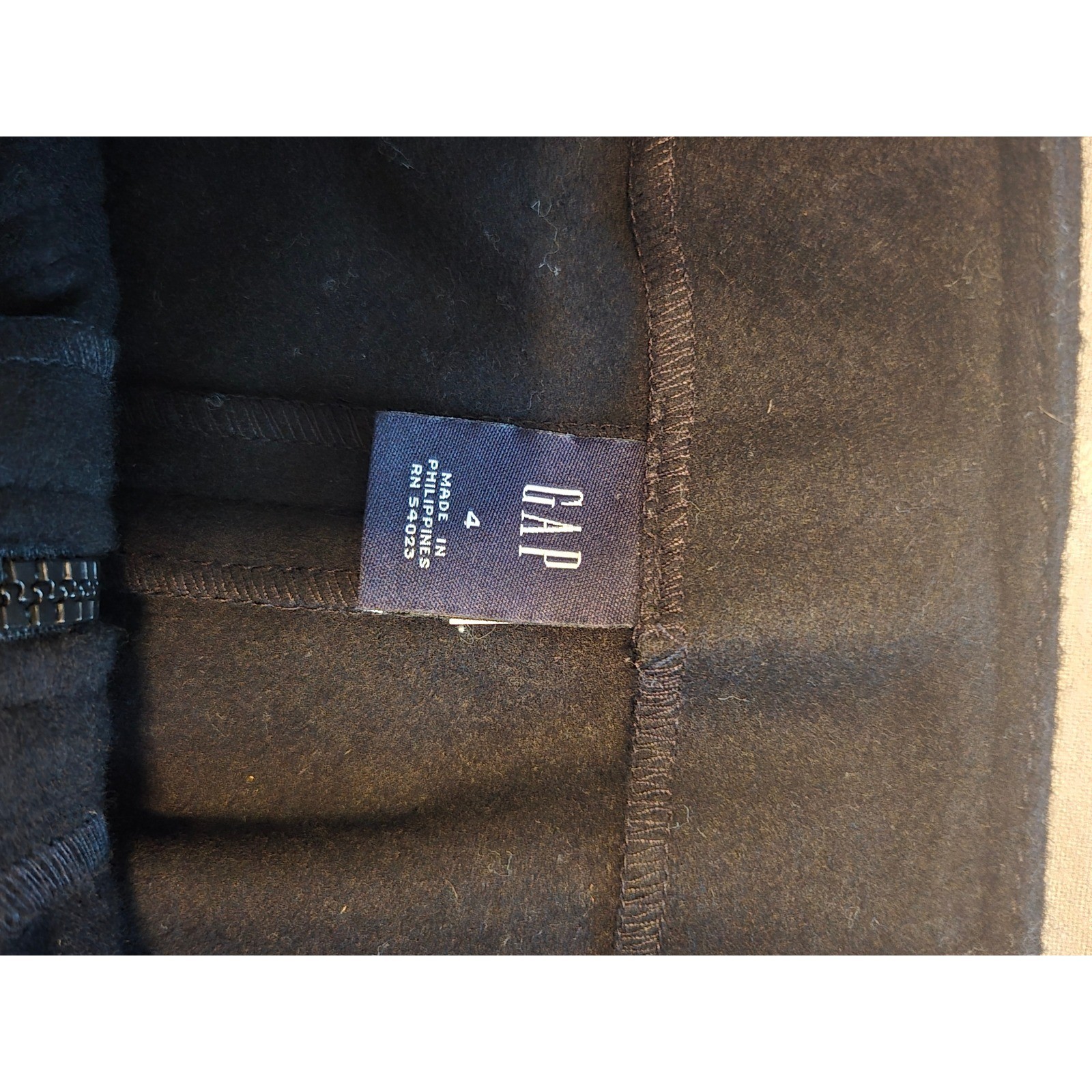 Vintage GAP Black Virgin Wool Blend Y2K A-Line Mini Skirt Size 4