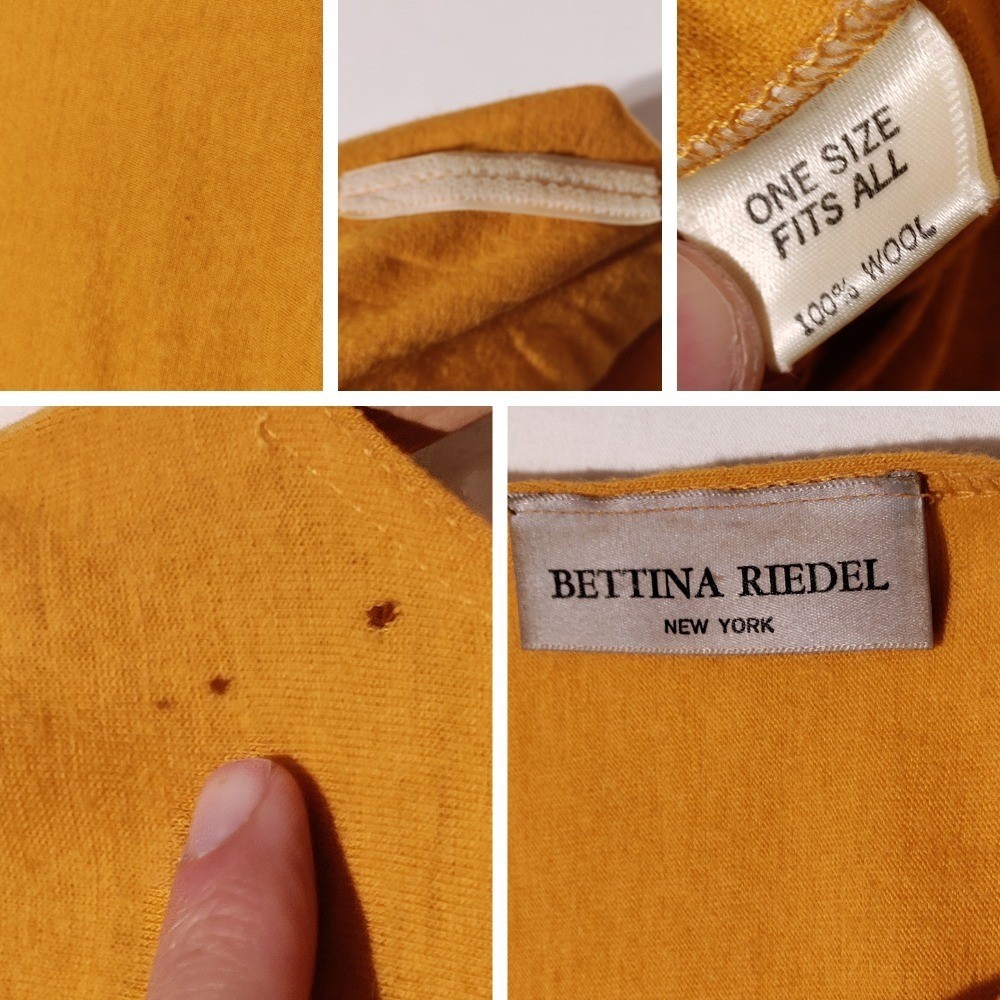 Bettina Riedel 3pc Wool Set Vtg Batwing Top, Pants, Open Front Cardigan -Issues