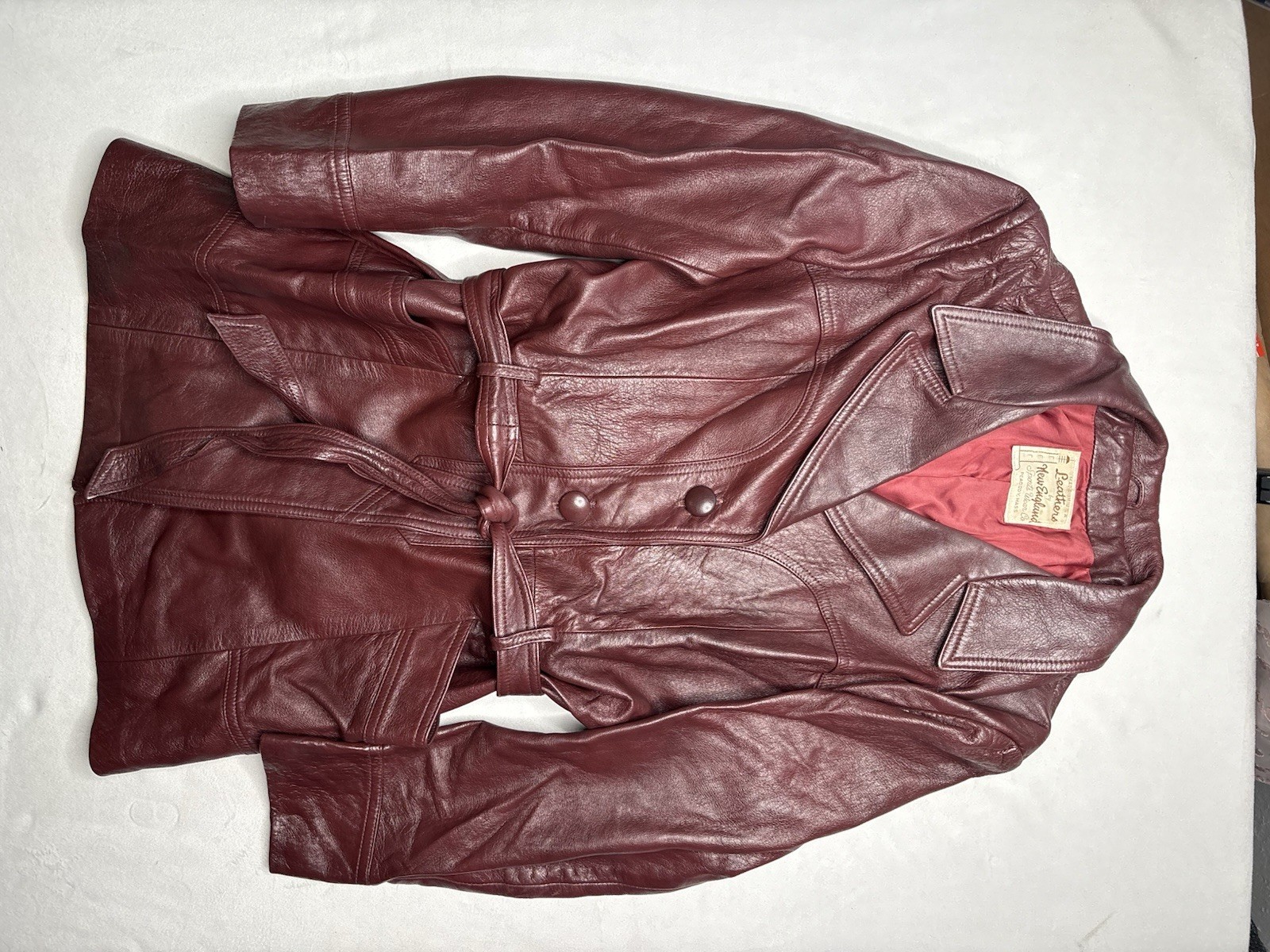 Vintage 1970’s Oxblood Leather Coat / Leathers by New England Sports Wear Co.