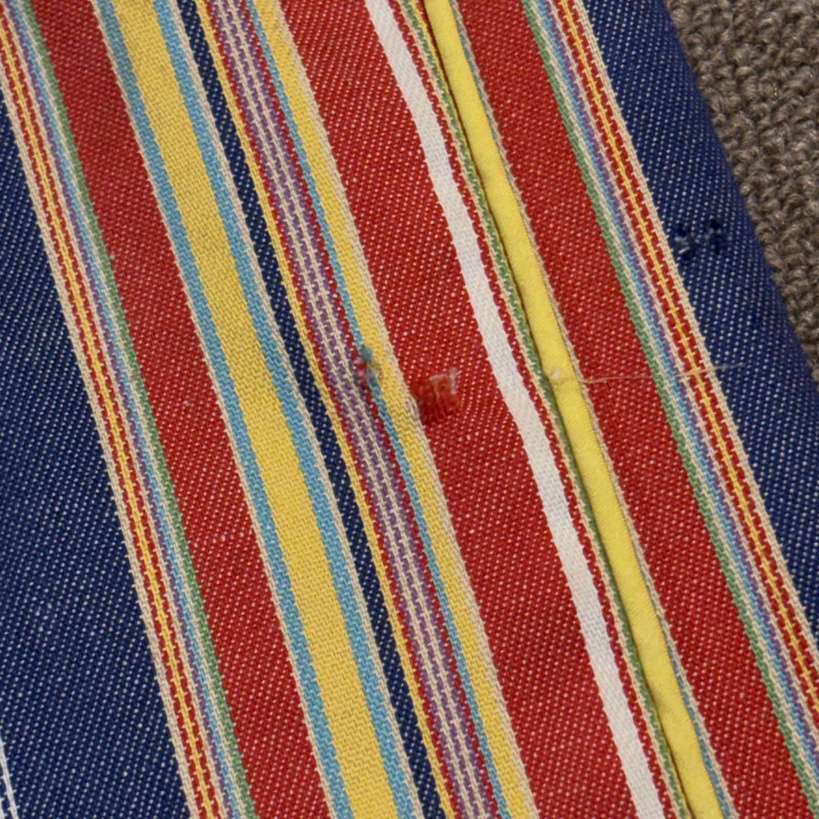 Vintage 80s Garment Cover Custom Made Striped Talon Zipper Button Full Length