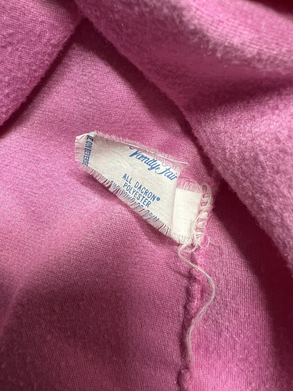VTG 70s Pink Velour Cape Sleeve Dressing Gown House Coat Glam Vanity Fair Sz M