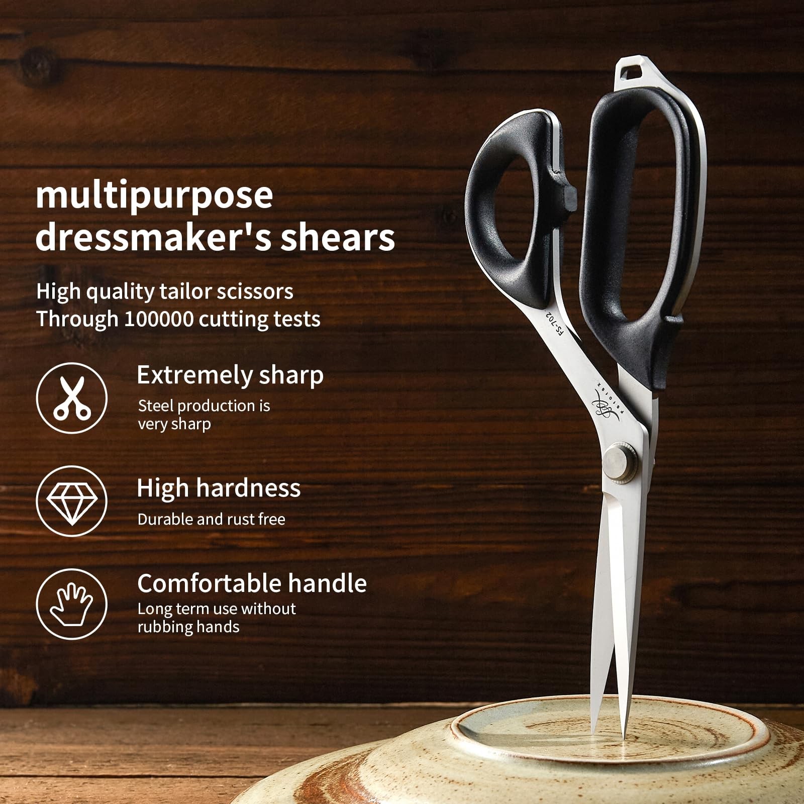 Fabric Scissors Tailor Sewing Shears Heady Duty Multi-Purpose Integral Molding S