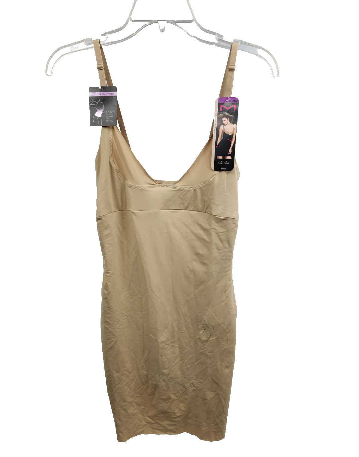 MAIDENFORM P2541 Beige Stretch Firm Control Smoothing Body Shaper Slip size XL