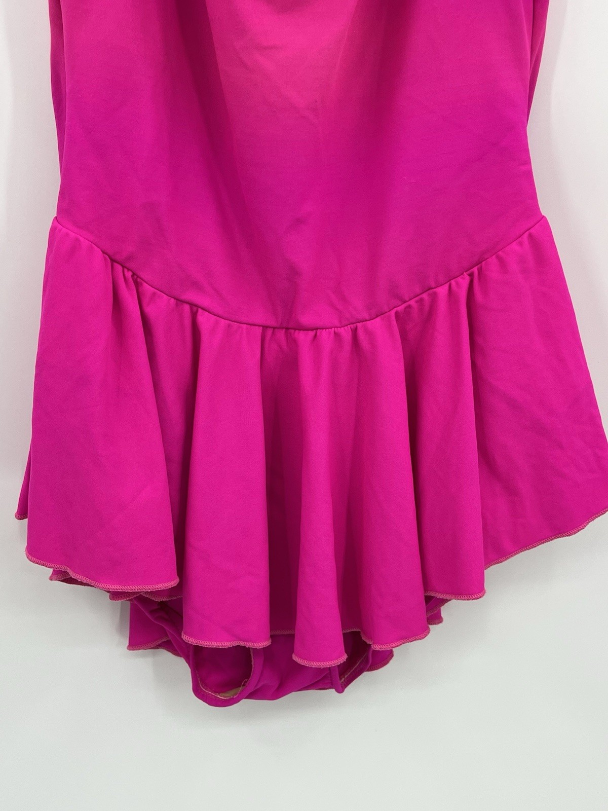 Vintage Rose Marie Reid Skirted Swimsuit Size 16 One Piece Hot Pink USA Made