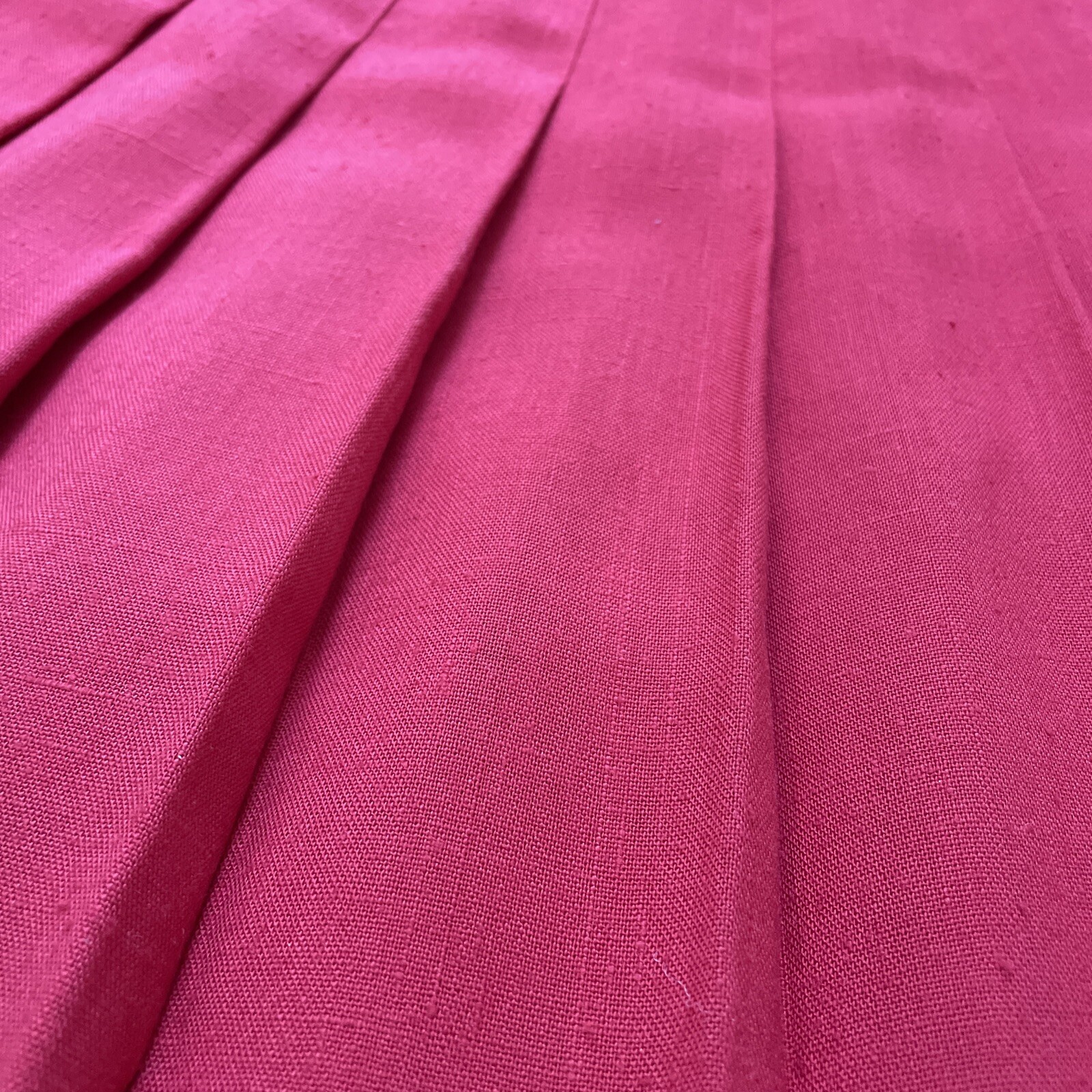 VTG Deb Womens Casual Pleated Button Zip Red A Line Skirt XS Tennis Cheer Style