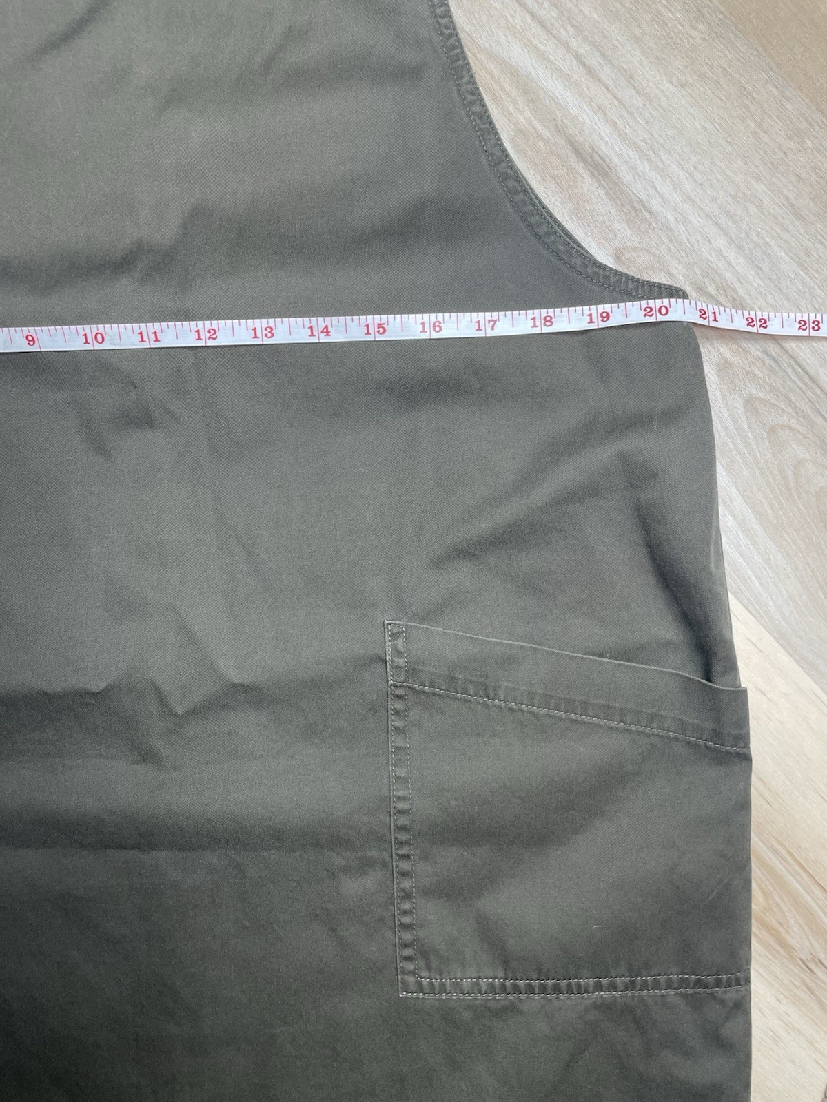 Vintage Chico’s Utility Jumper Dress Olive Green Pinafore Workwear Size 2