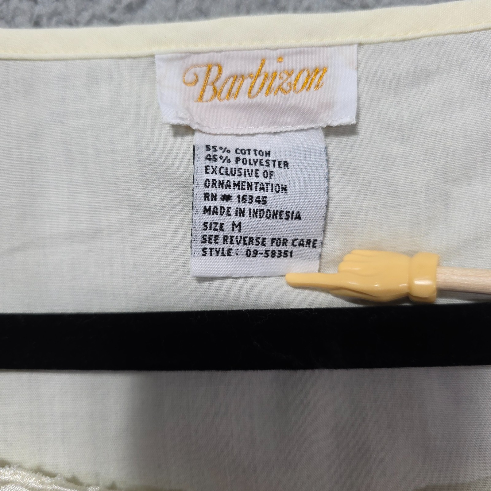 Vintage Barbizon Nightgown Dress Cotton Satin Lace Yellow Bow Embroidered M