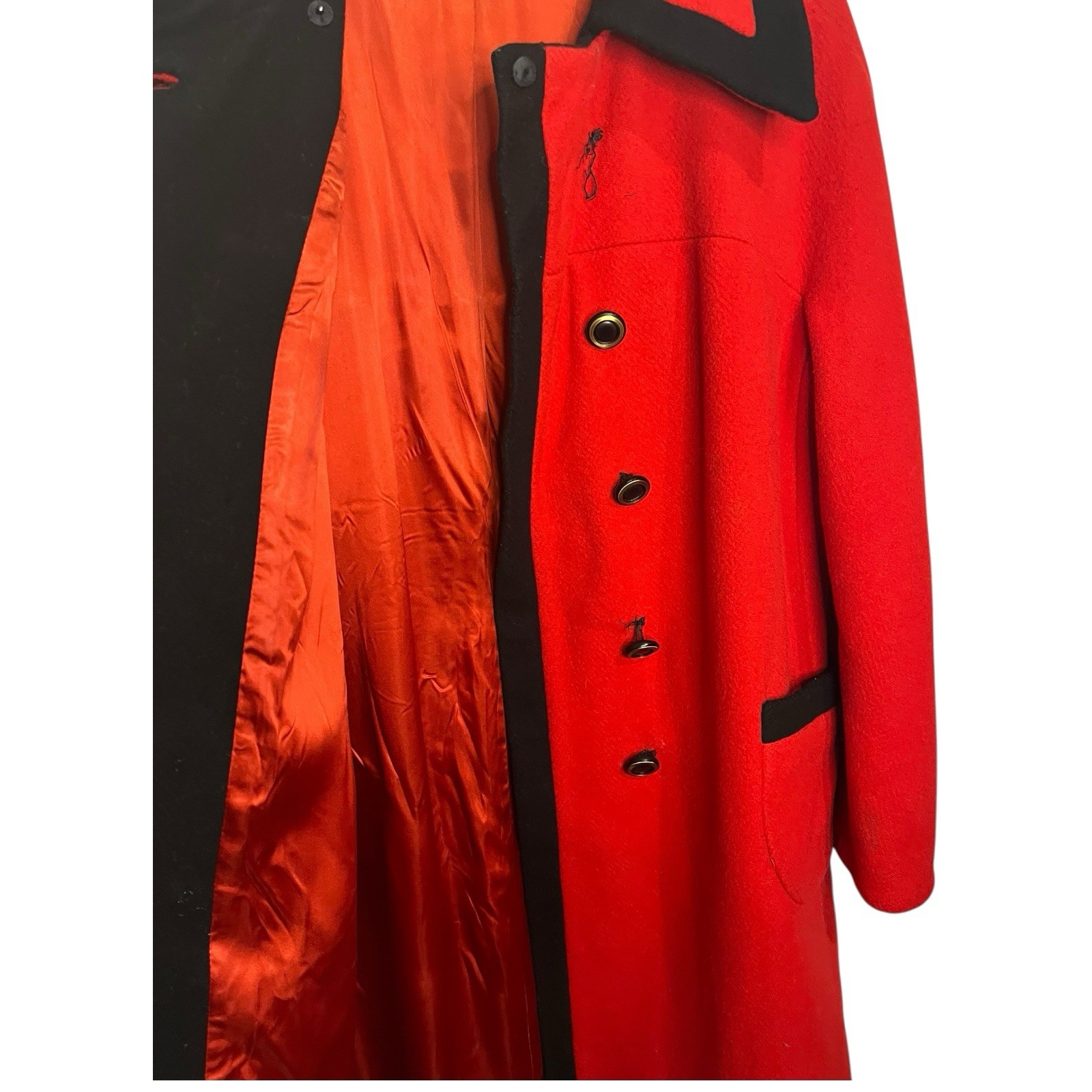 Vtg 60s Bromleigh Red Coat