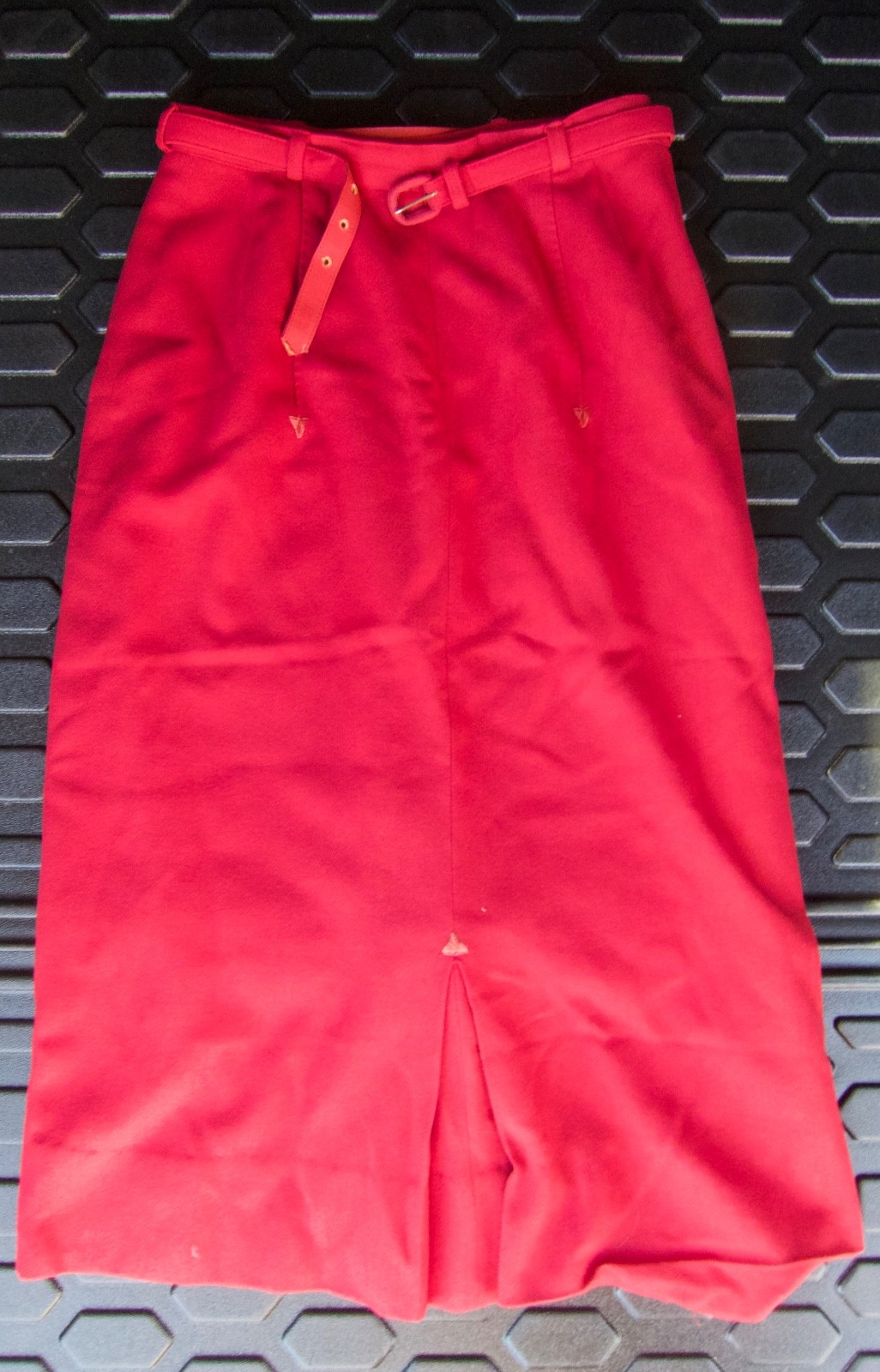 Vintage 1950s Saks Fifth Avenue Cashmere Herringbone Skirt 26″ High Waist Maisel