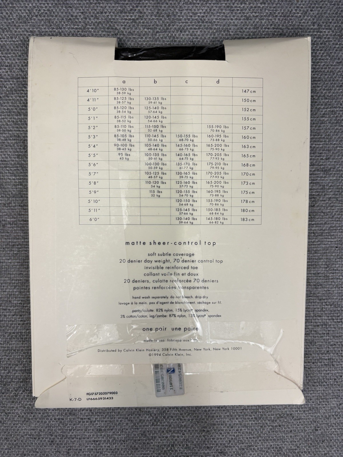 VTG Calvin Klein Pantyhose Lot of 3 Deadstock NWT Matte Sheer Sz BC3 Ivory Sable