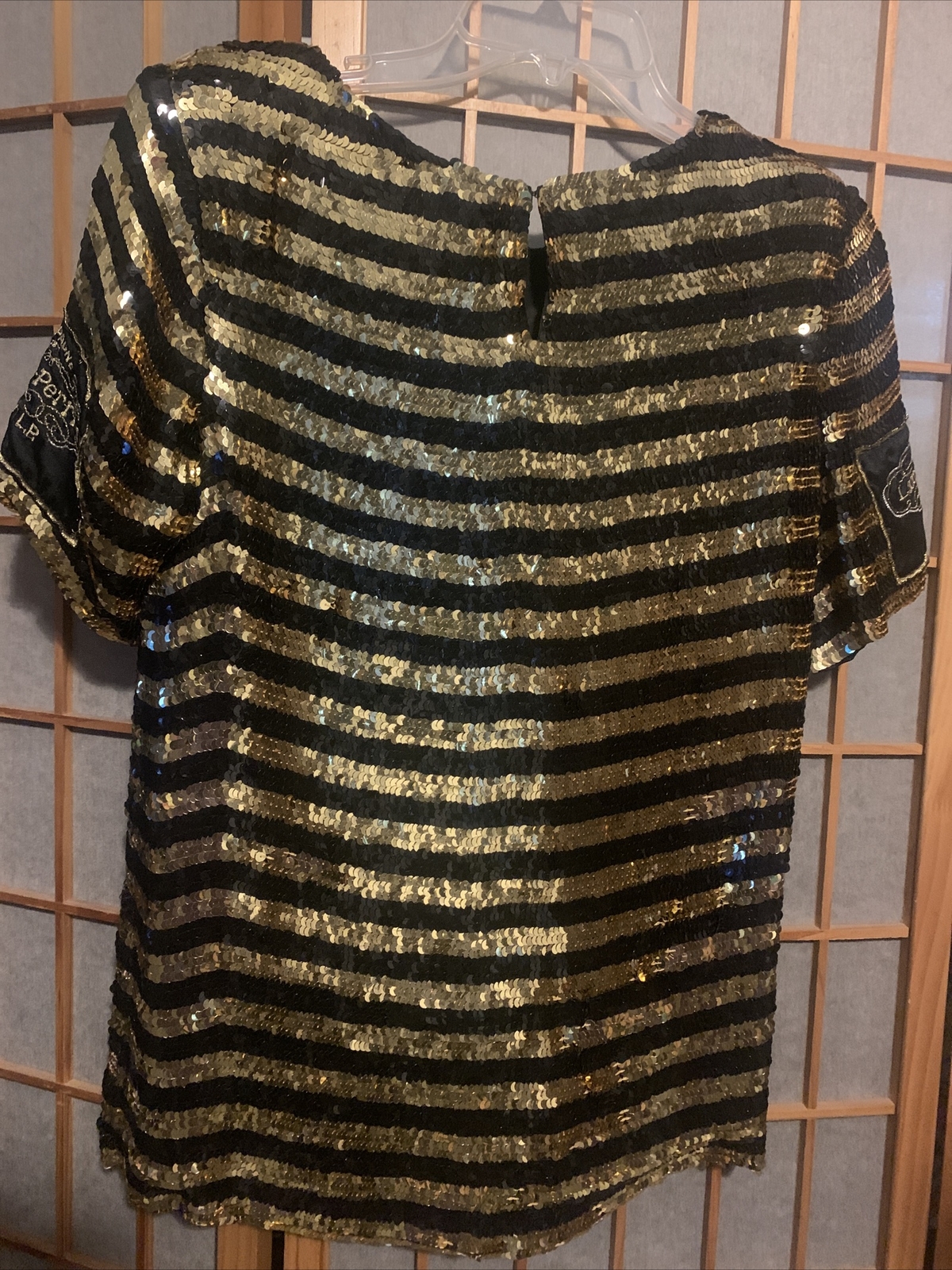 Vintage Modi Sequins Champagne Laurent-Perrier & Moët Chandon Bling Shirt Size S