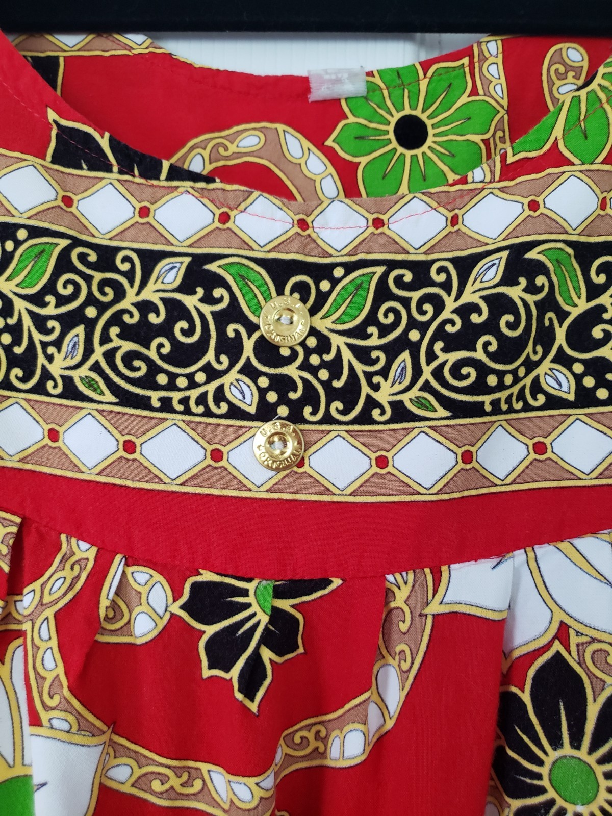 Vintage Tropical Flower Mumu, Size XL