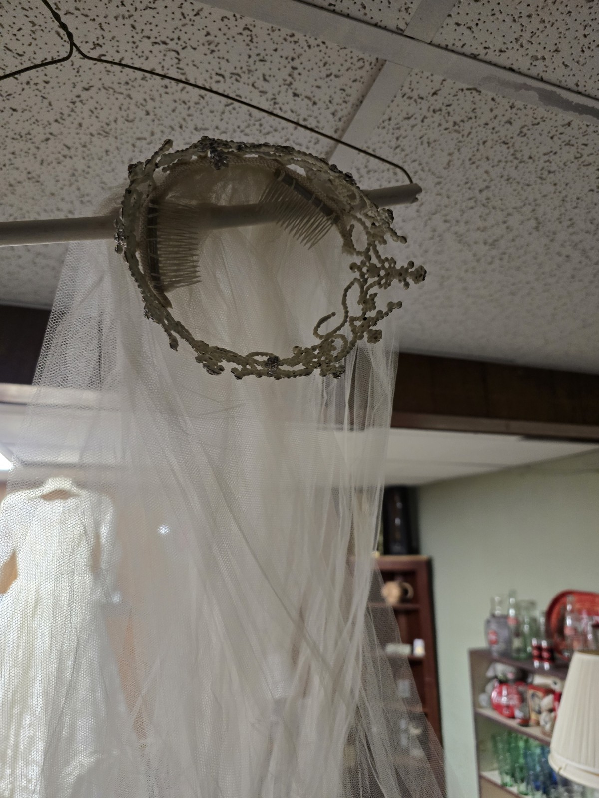 1950s-1970s Vintage Wedding Dress And Veil