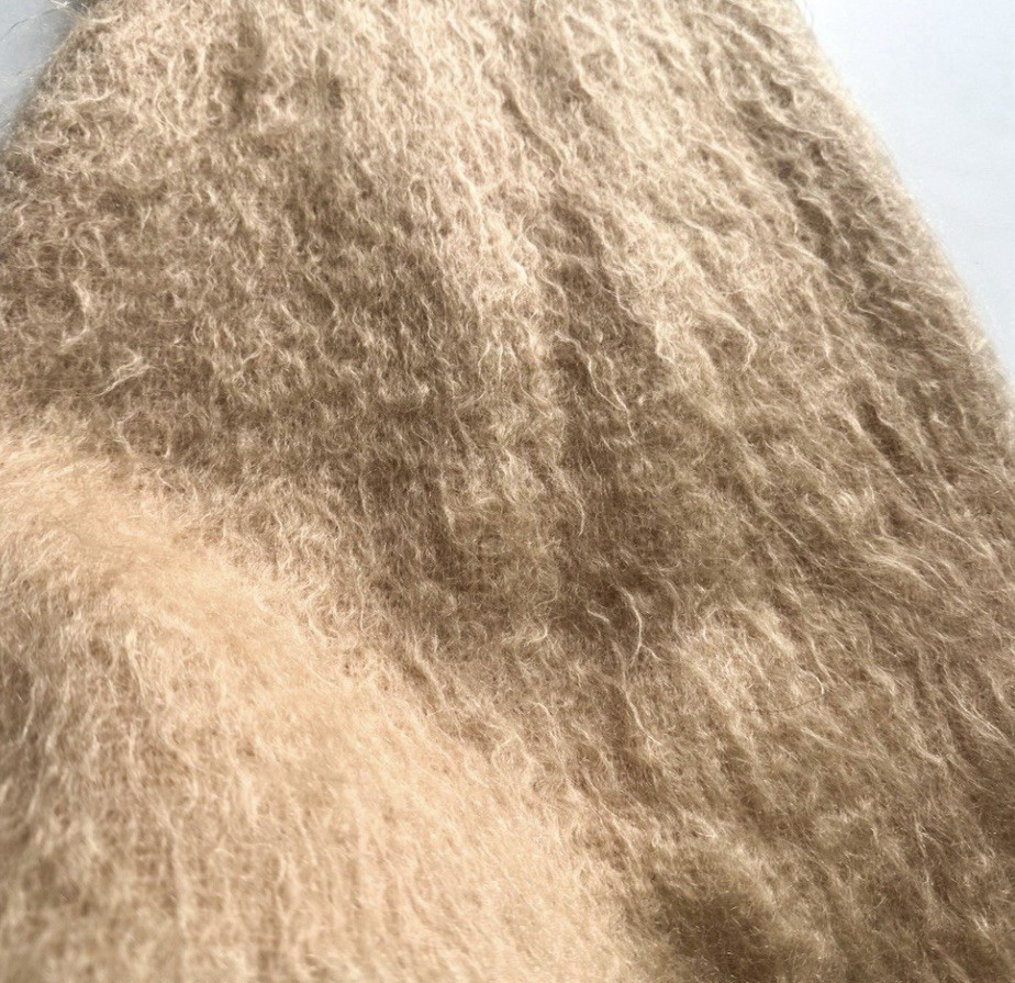 Plein Sud Rare Vintage Fuzzy Mohair/Wool Cream Sheath Dress F 36 US 4 Lined