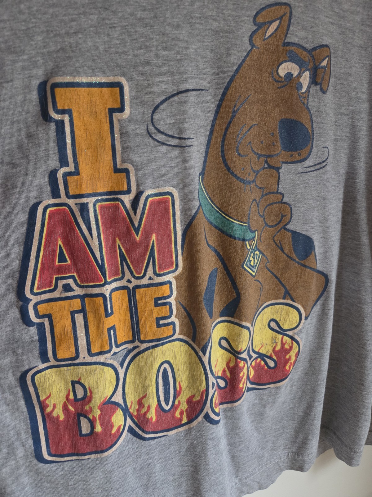 Vintage Cartoon Network Scooby-Doo Woman Double-sided Gray Graphic Top Size 2X