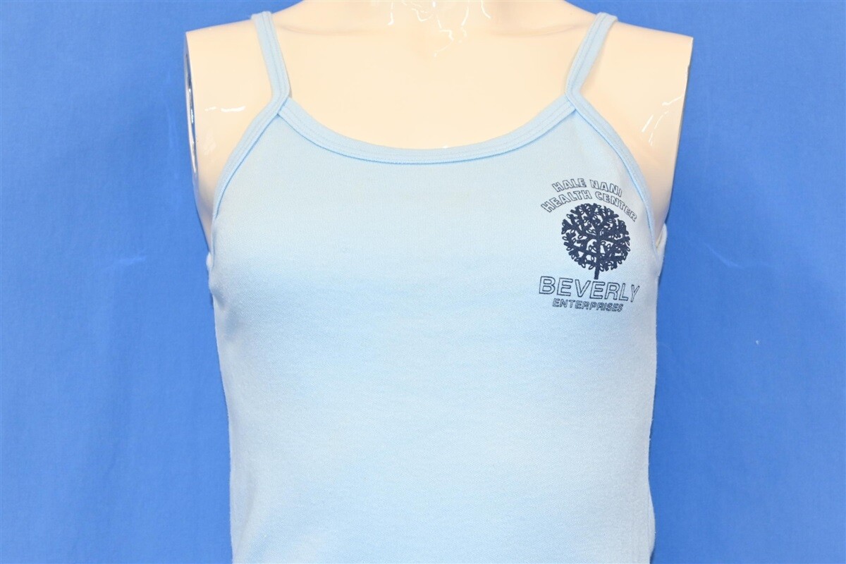 vintage 80s HALE NANI HEALTH CENTER SPAGHETTI STRAP TANK TOP t-shirt WOMEN’S XS