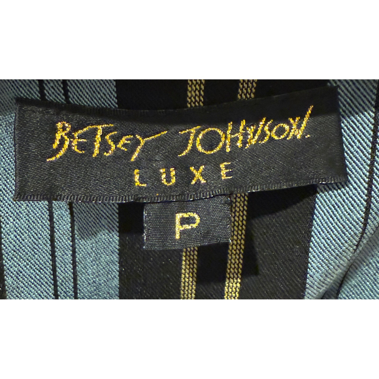 Vintage 90s Betsey Johnson Luxe Striped Button Front Mini Dress Size P
