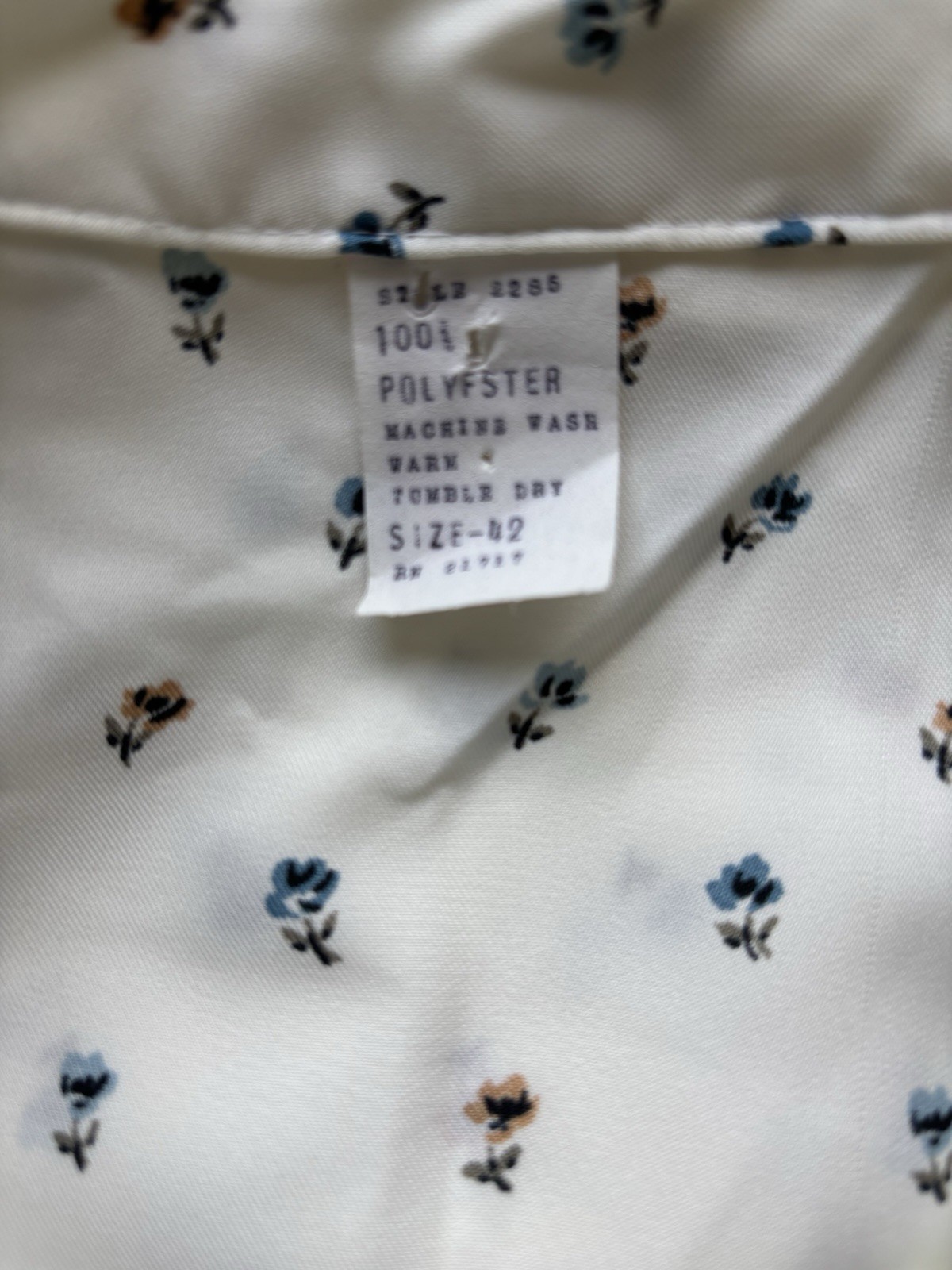 NWT Vintage Womens Blouse Shirt XL Floral – Lean On Klopman Ultressa Dacron Poly