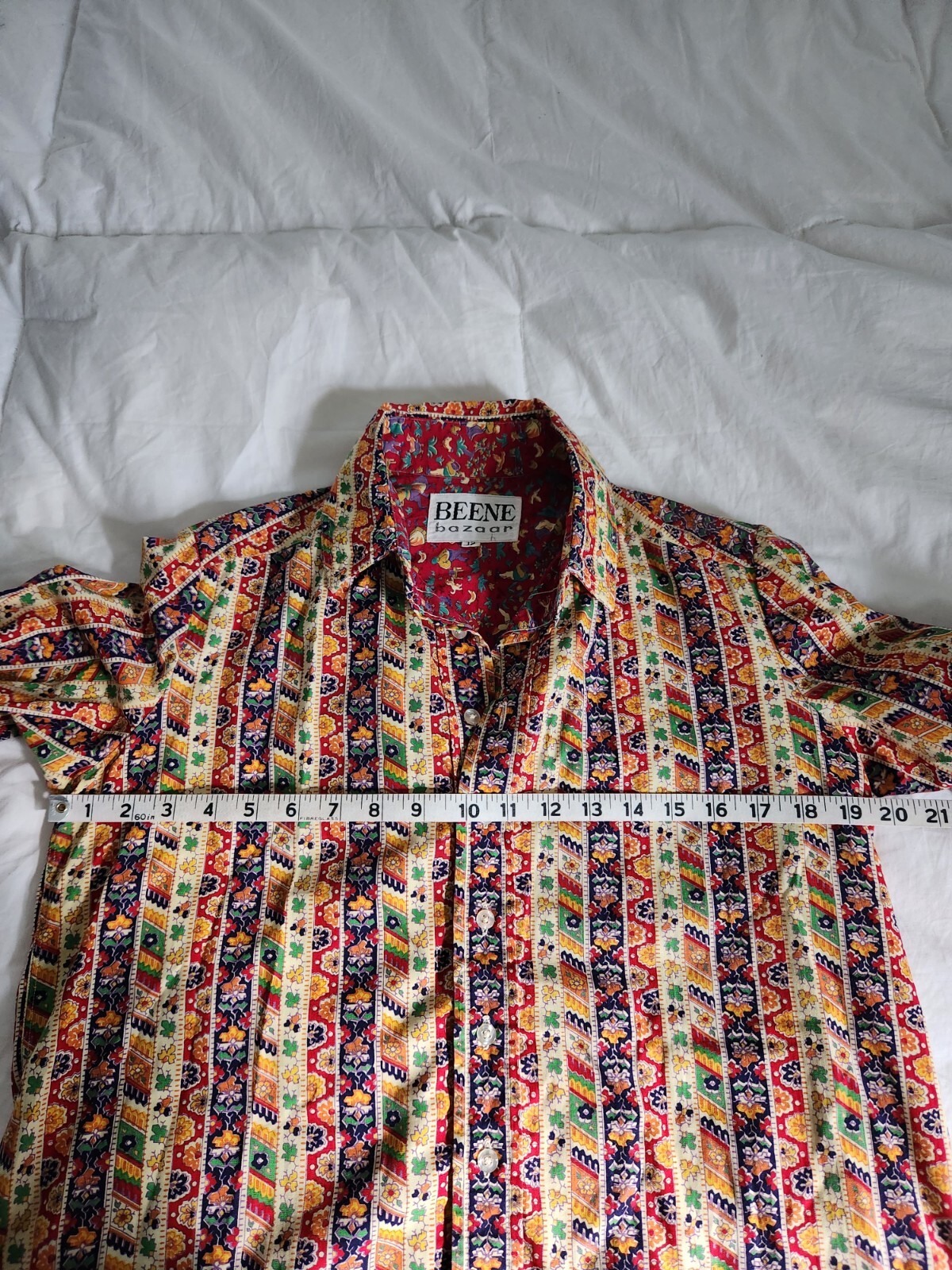 Vintage 70s Beene Bazaar Shirt Size 12