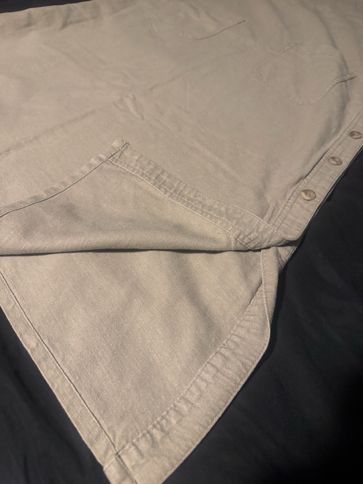 Vtg Erika & Co Linen/Cotten Blend Maxi Dress Petite Large