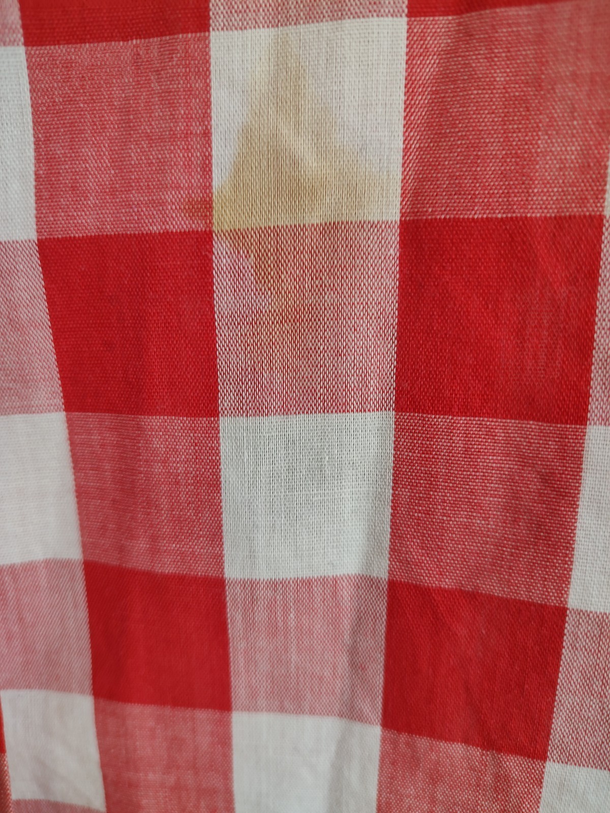 Vtg 50s/60s Shirt Womens Sz Sm Red White Check Loop Collar Distressed Rockabilly