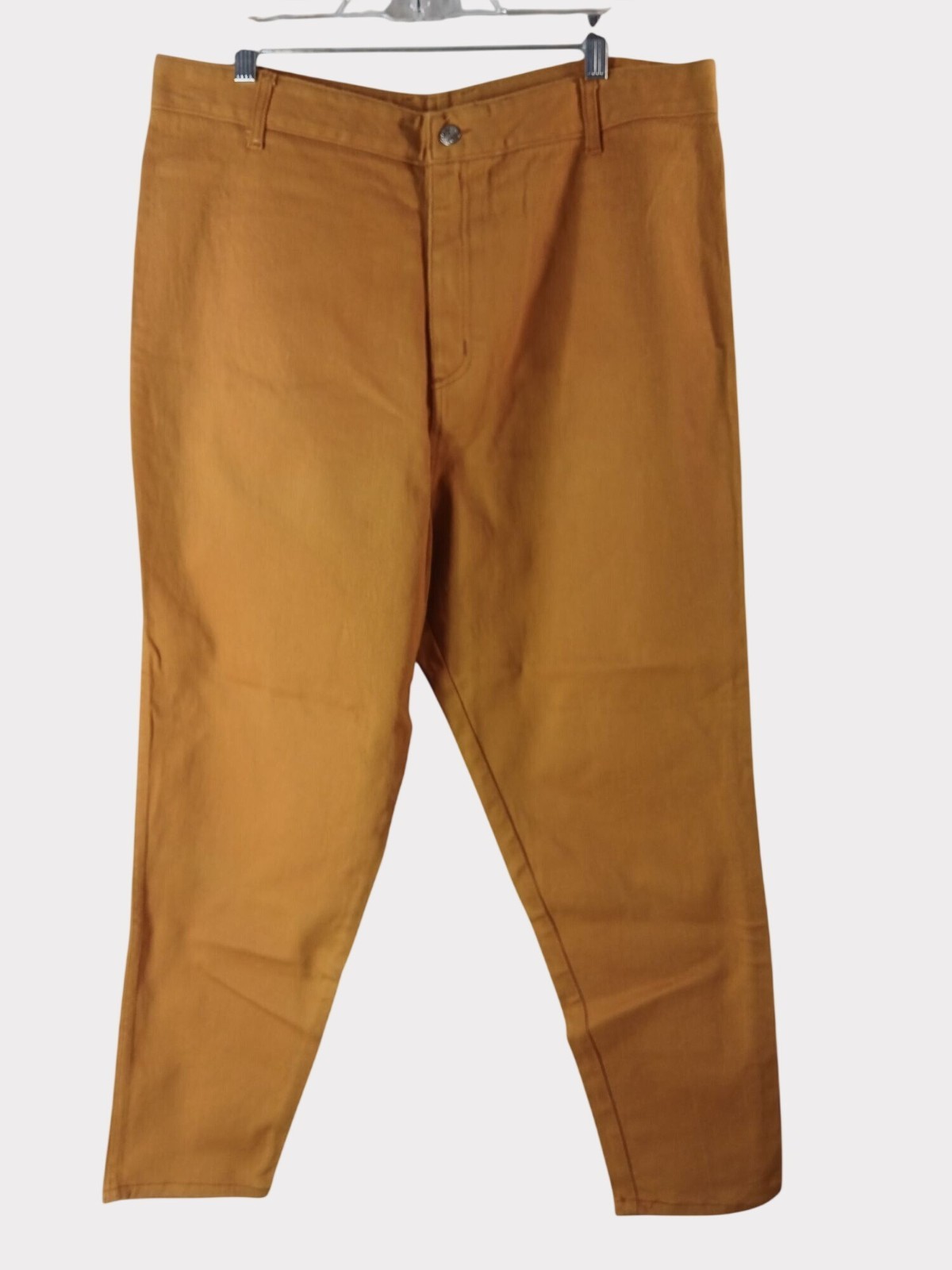 Vintage 80s LeBon Unisex Mustard Yellow High Waisted Straight Leg Pants 38″x30″