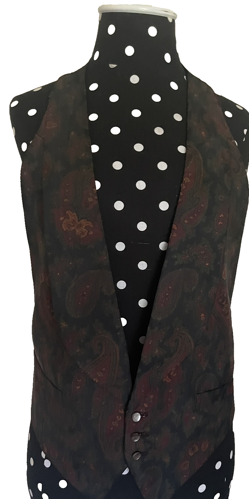 Holliday and Brown-Vintage Silk Paisley Vest-Coach & Horses Yard-Saville Row