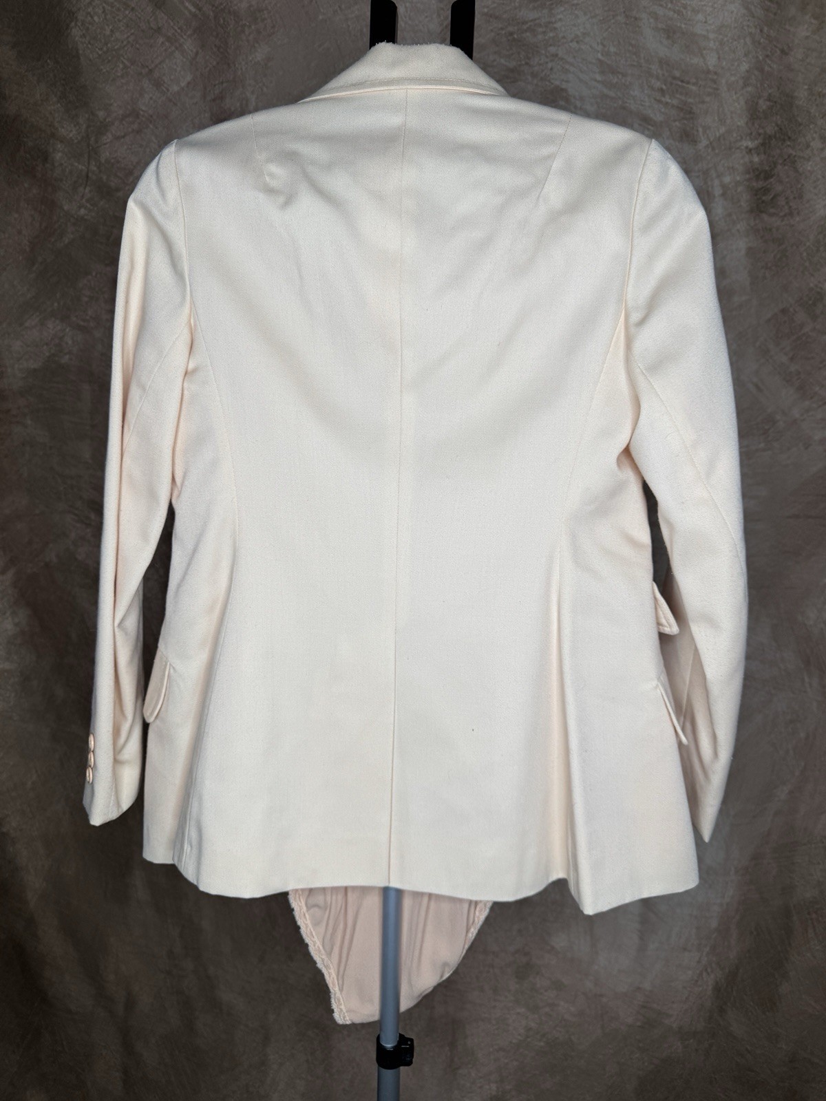 Vintage DKNY Cream Blazer Bodysuit Set Womens Modern S M 90s Minimalist