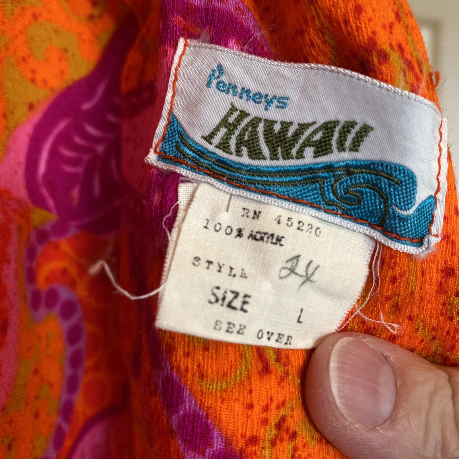 Vintage JC Penneys Hawaii Vibrant Floral Maxi Dress Women’s