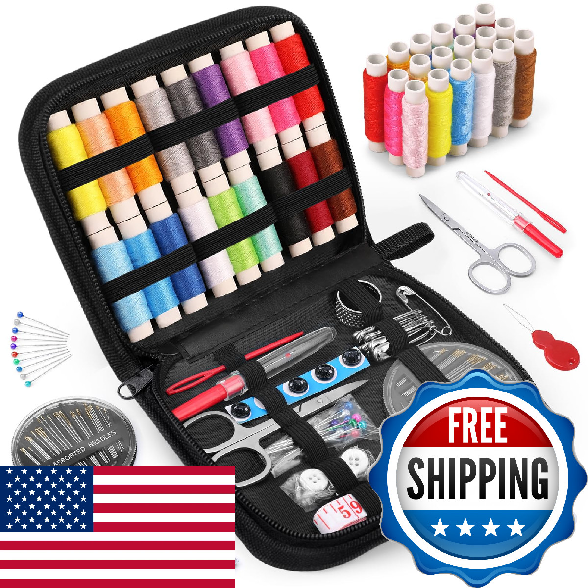 Coquimbo Sewing Kit Stocking Stuffers Christmas White Elephant Gifts for Adults