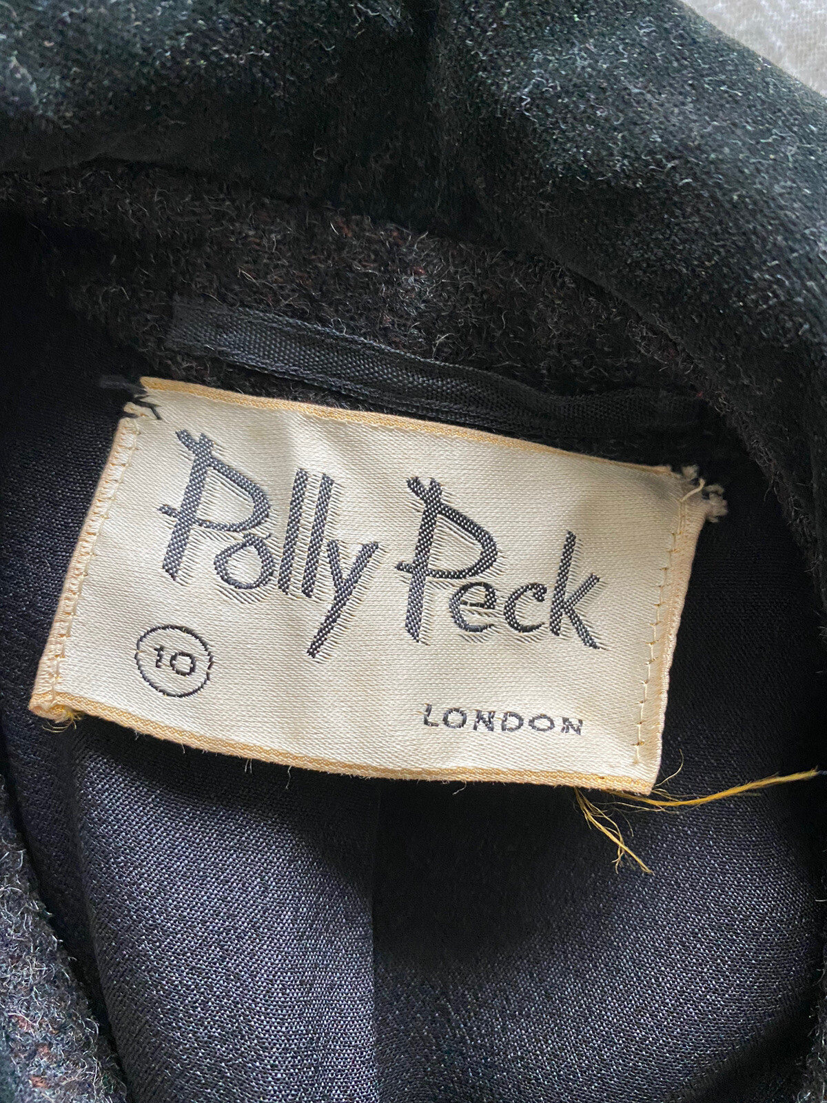 Vintage 50s 60s Sz S Sybil Zelker Polly Peck Wool Velvet Jacket Belt Grey Short
