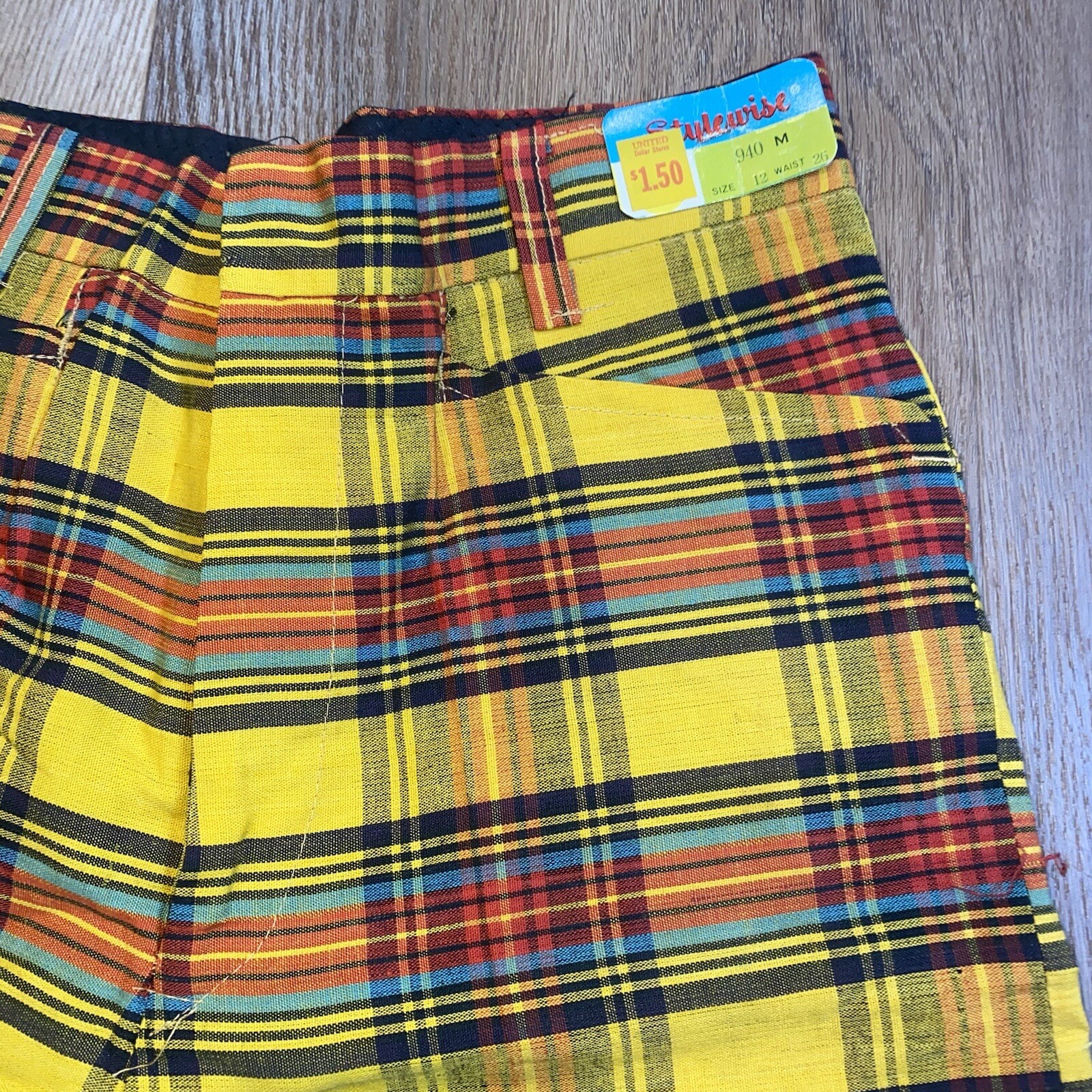 Vintage 1960s Style Wise Shorts Wash & Wear Womens 12 Waist 26″ Nylon Rayon NOS