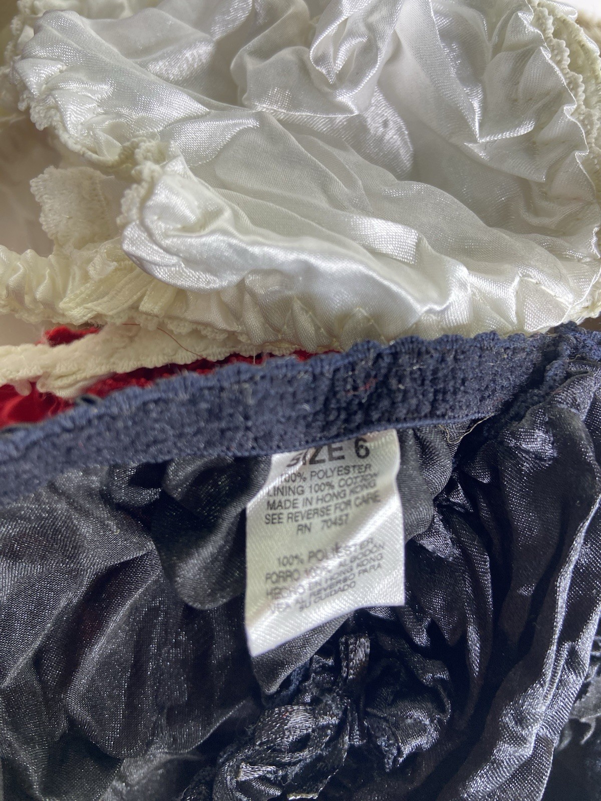 Vintage Secretly Yours Satin String Bikini Panties in Plush Bear Womens Size 6
