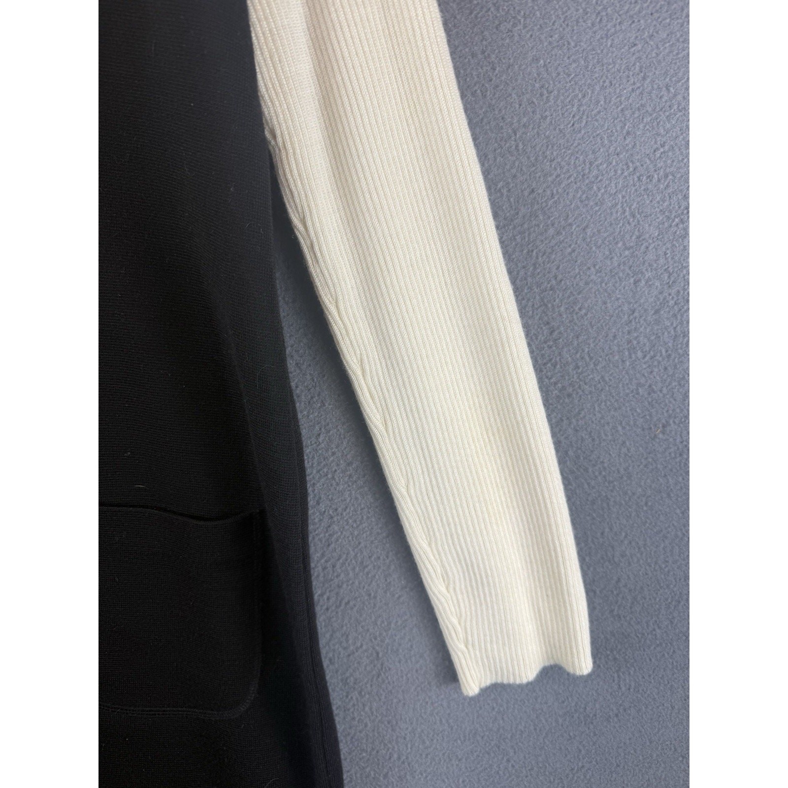 Vtg 1990s Jones New York Sz Med Turtle-Neck Sweater Vest Dress Merino Wool