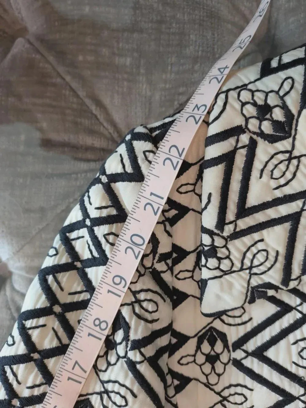 Count Romi Vintage 60s/70s Mod Coat Navy White Geometric Trapunto Matelasse M