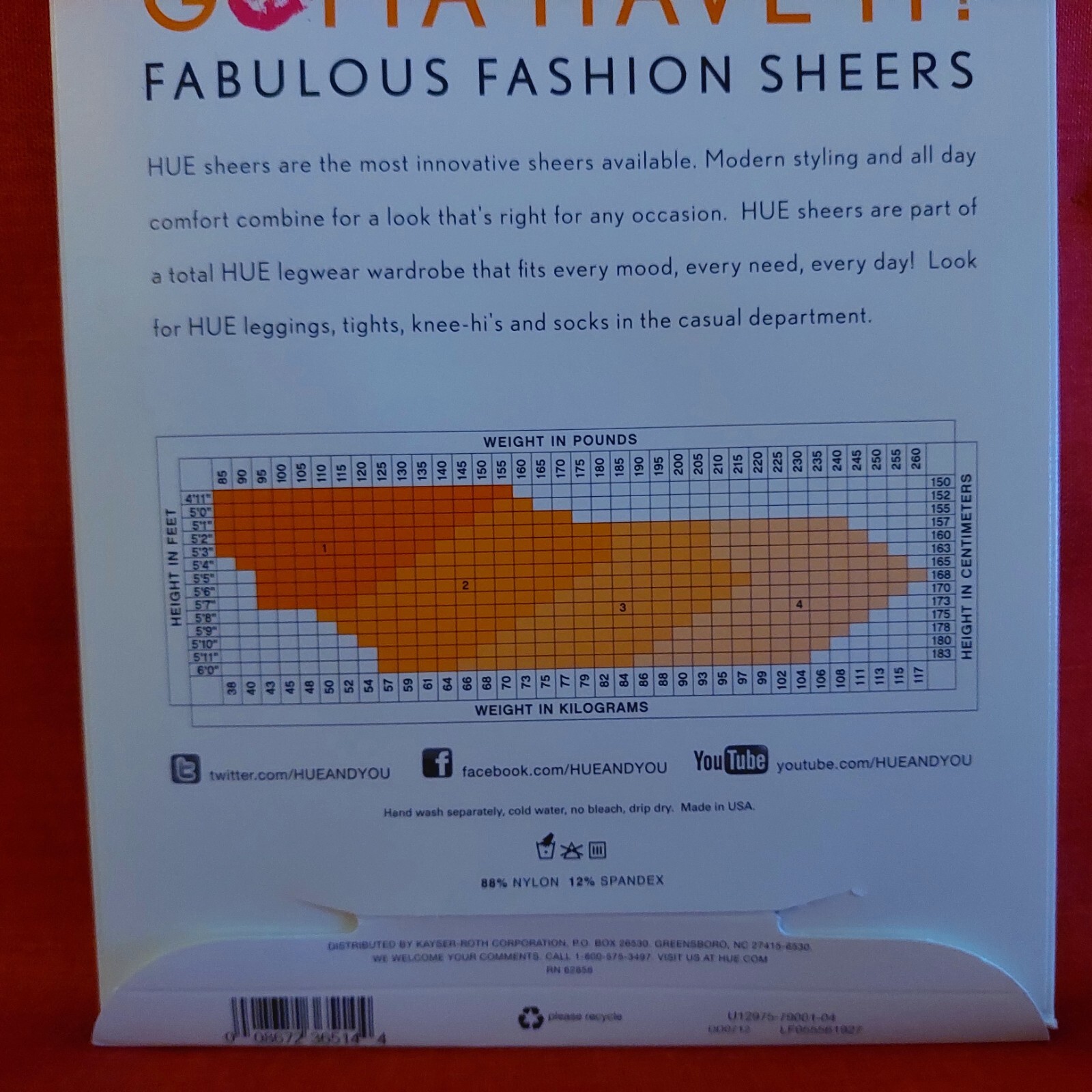 Vintage Pantyhose HUE FABULOUS FLORAL FASHION SHEERS COLOR BLACK SIZE 4 BDR2