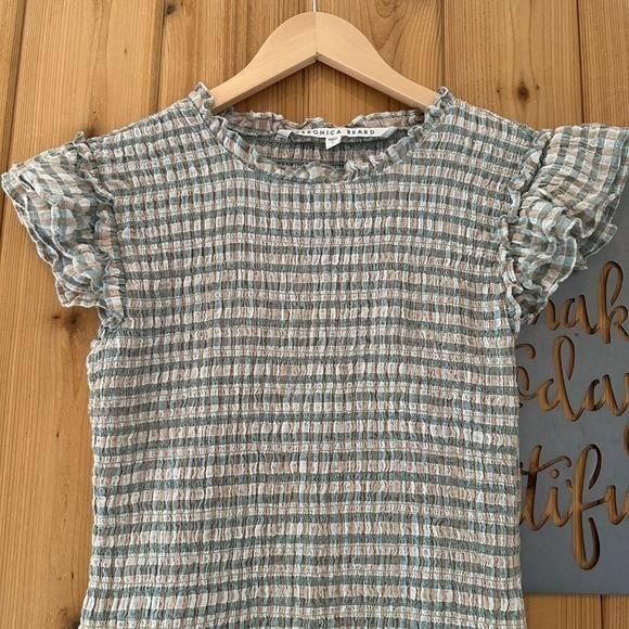 Veronica Beard Size 2 Cici Smoked Gingham Dress