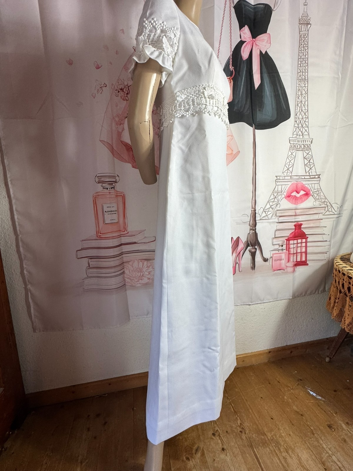 Wedding dress Emiliana reversible model 60s vintage wedding empire lace size 36/38